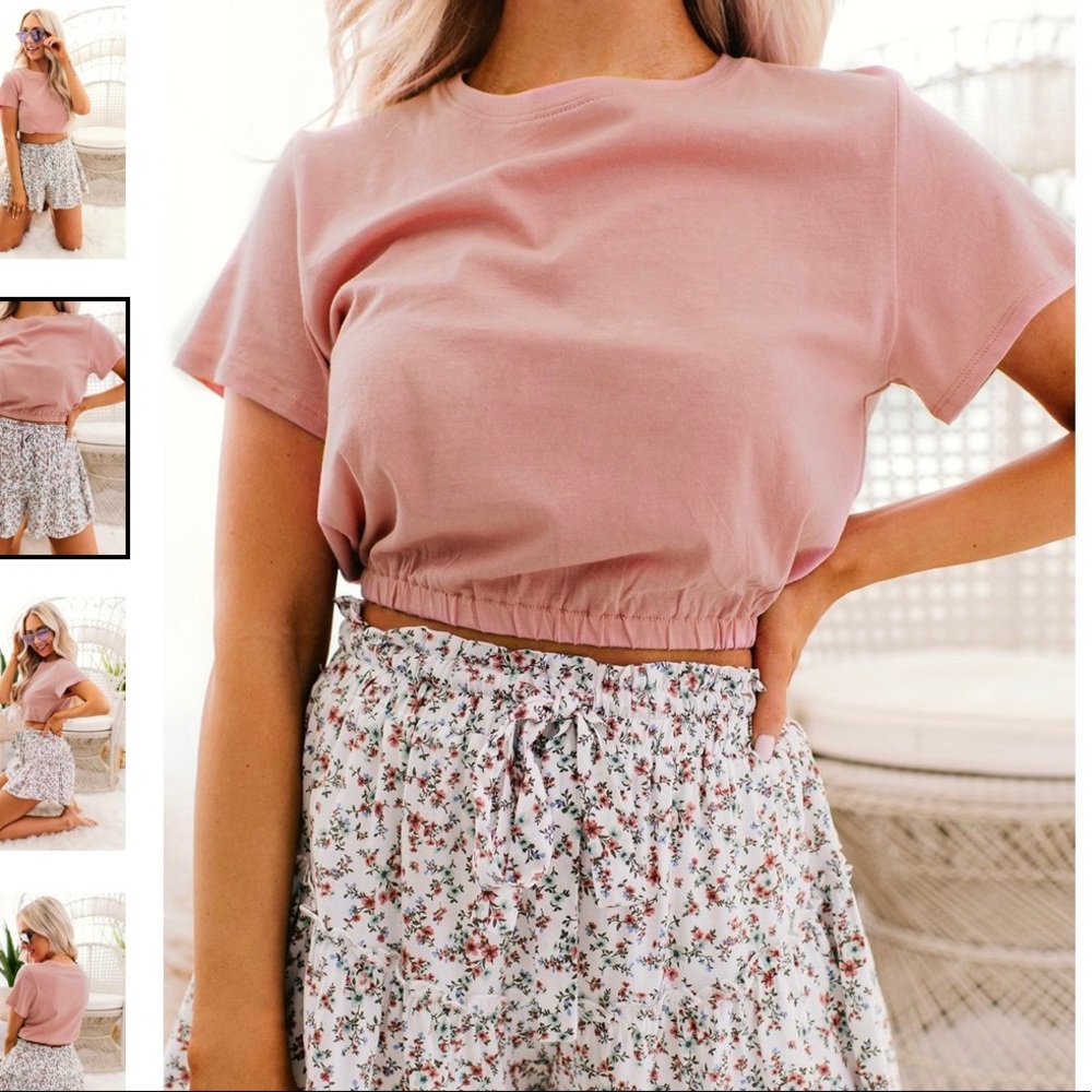 Pink Crop Top